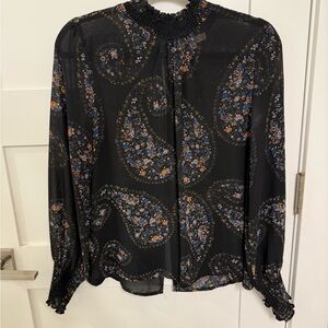 Black Paisley Women's Top